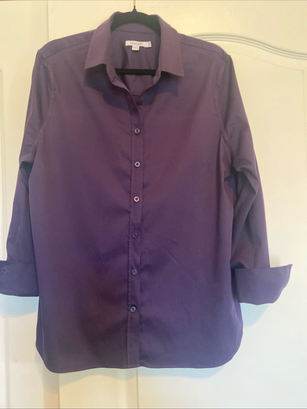 Chico's Deep Purple Men's Button-Down Shirt